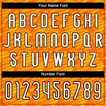 Personalized Orange White-Black Lines And Dots Sublimation Volleyball Uniform Jersey Team Custom Name and Number