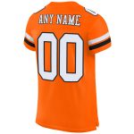 Personalized Orange White-Black Mesh Authentic Football Jersey