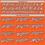 Personalized Orange White-Black Mesh Authentic Throwback Baseball Jersey Team Custom Name and Number