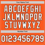 Personalized Orange White-Black Mesh Authentic Throwback Baseball Jersey Team Custom Name and Number