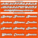 Personalized Orange White-Black Mesh Authentic Throwback Football Jersey Team Custom Name and Number