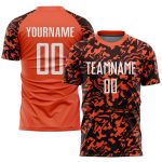 Personalized Orange White-Black Sublimation Soccer Uniform Jersey Team Custom Name and Number
