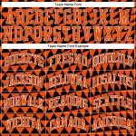 Personalized Orange White-Black Triangle Shapes Round Neck Sublimation Basketball Suit Jersey Team Custom Name and Number