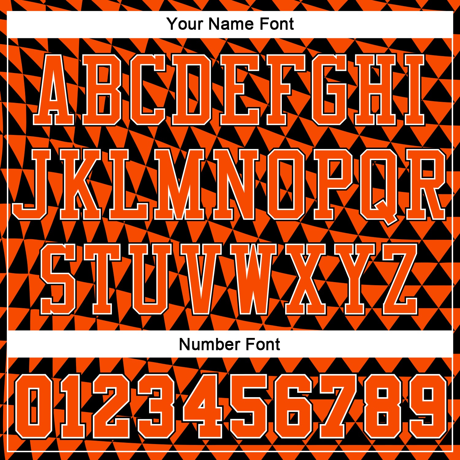 Personalized Orange White-Black Triangle Shapes Round Neck Sublimation Basketball Suit Jersey Team Custom Name and Number Personalized Orange White-Black Triangle Shapes Round Neck Sublimation Basketball Suit Jersey Team Custom Name and Number - Image 4