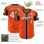 Personalized Orange White-Brown 3 Colors Arm Shapes Authentic Baseball Jersey Team Custom Name and Number