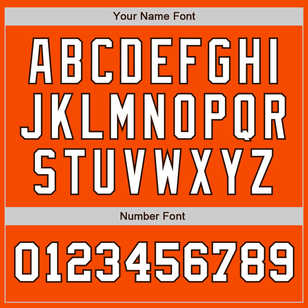 Personalized Orange White-Brown Authentic Two Tone Baseball Jersey Team Custom Name and Number Personalized Orange White-Brown Authentic Two Tone Baseball Jersey Team Custom Name and Number - Image 5