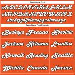 Personalized Orange White-Brown Mesh Authentic Throwback Football Jersey Team Custom Name and Number