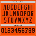 Personalized Orange White-Brown Pinstripe Authentic Split Fashion Baseball Jersey Team Custom Name and Number
