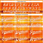 Personalized Orange White Check Board 3D Pattern Design Bomber Full-Snap Varsity Letterman Jacket