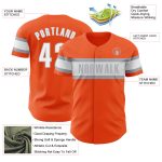 Personalized Orange White-Gray Authentic Baseball Jersey
