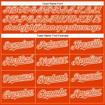Personalized Orange White-Gray Authentic Baseball Jersey Team Custom Name and Number