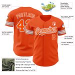 Personalized Orange White-Gray Authentic Baseball Jersey Team Custom Name and Number