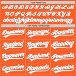 Personalized Orange White-Gray Authentic Throwback Baseball Jersey Team Custom Name and Number