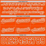 Personalized Orange White-Gray Authentic Throwback Basketball Shorts Team Custom Name and Number