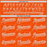 Personalized Orange White-Gray Bomber Full-Snap Varsity Letterman Jacket Team Custom Name and Number