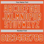 Personalized Orange White-Gray Line Authentic Baseball Jersey Team Custom Name and Number