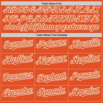 Personalized Orange White-Gray Line Authentic Baseball Jersey Team Custom Name and Number
