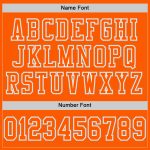 Personalized Orange White-Gray Mesh Authentic Football Jersey Team Custom Name and Number