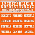 Personalized Orange White-Gray Mesh Authentic Football Jersey Team Custom Name and Number