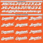 Personalized Orange White-Gray Mesh Authentic Throwback Baseball Jersey