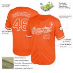 Personalized Orange White-Gray Mesh Authentic Throwback Baseball Jersey Team Custom Name and Number
