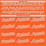Personalized Orange White-Gray Mesh Authentic Throwback Baseball Jersey Team Custom Name and Number