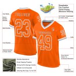 Personalized Orange White-Gray Mesh Authentic Throwback Football Jersey Team Custom Name and Number