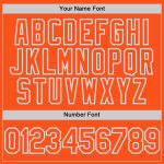 Personalized Orange White-Gray Two-Button Unisex Softball Jersey Team Custom Name and Number