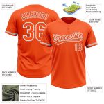 Personalized Orange White-Gray Two-Button Unisex Softball Jersey Team Custom Name and Number