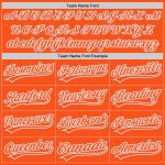 Personalized Orange White-Gray Two-Button Unisex Softball Jersey Team Custom Name and Number