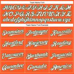 Personalized Orange White-Green Authentic Baseball Jersey