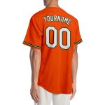 Personalized Orange White-Green Authentic Baseball Jersey Team Custom Name and Number