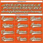Personalized Orange White-Green Authentic Baseball Jersey Team Custom Name and Number