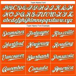 Personalized Orange White-Green Authentic Sleeveless Baseball Jersey Team Custom Name and Number