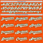 Personalized Orange White-Green Authentic Two Tone Baseball Jersey Team Custom Name and Number