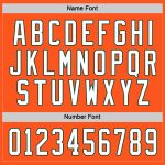 Personalized Orange White-Green Hockey Jersey