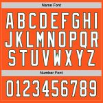Personalized Orange White-Green Hockey Jersey Team Custom Name and Number