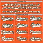 Personalized Orange White-Green Hockey Jersey Team Custom Name and Number