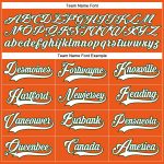 Personalized Orange White-Green Hockey Lace Neck Jersey Team Custom Name and Number