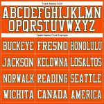 Personalized Orange White-Green Mesh Authentic Football Jersey