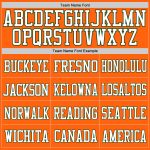 Personalized Orange White-Green Mesh Authentic Football Jersey Team Custom Name and Number