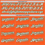 Personalized Orange White-Green Mesh Authentic Throwback Baseball Jersey Team Custom Name and Number