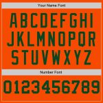 Personalized Orange White-Green Pinstripe Authentic Split Fashion Baseball Jersey Team Custom Name and Number