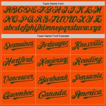 Personalized Orange White-Green Pinstripe Authentic Split Fashion Baseball Jersey Team Custom Name and Number