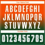 Personalized Orange White-Green Sublimation Long Sleeve Fade Fashion Soccer Uniform Jersey Team Custom Name and Number