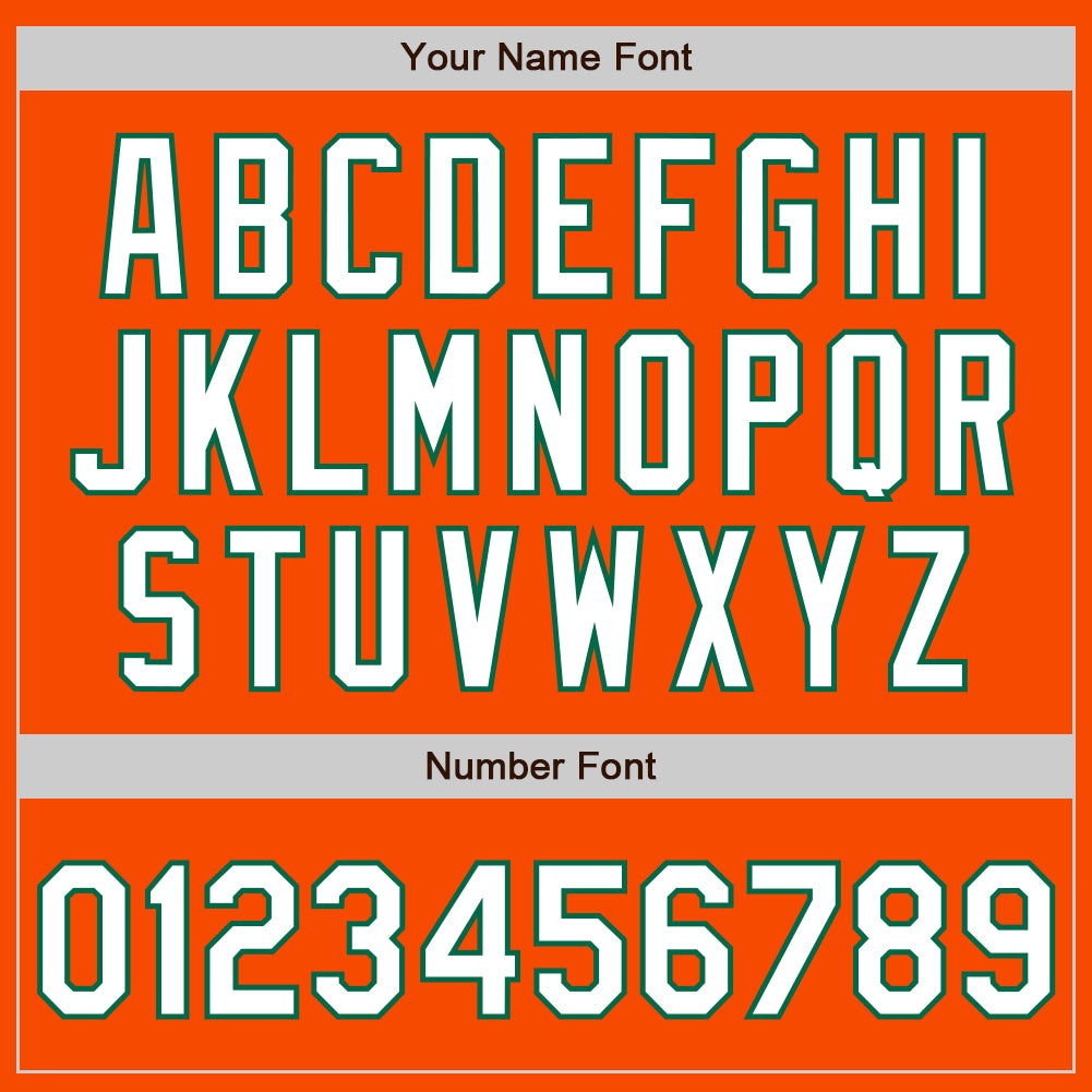 Personalized Orange White-Kelly Green 3 Colors Arm Shapes Authentic Baseball Jersey Team Custom Name and Number Personalized Orange White-Kelly Green 3 Colors Arm Shapes Authentic Baseball Jersey Team Custom Name and Number - Image 6