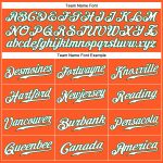Personalized Orange White-Kelly Green Authentic Baseball Jersey