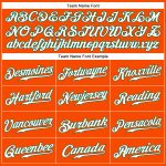 Personalized Orange White-Kelly Green Authentic Sleeveless Baseball Jersey Team Custom Name and Number