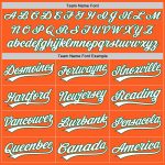 Personalized Orange White-Kelly Green Authentic Throwback Baseball Jersey Team Custom Name and Number