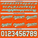 Personalized Orange White-Kelly Green Authentic Throwback Basketball Shorts Team Custom Name and Number
